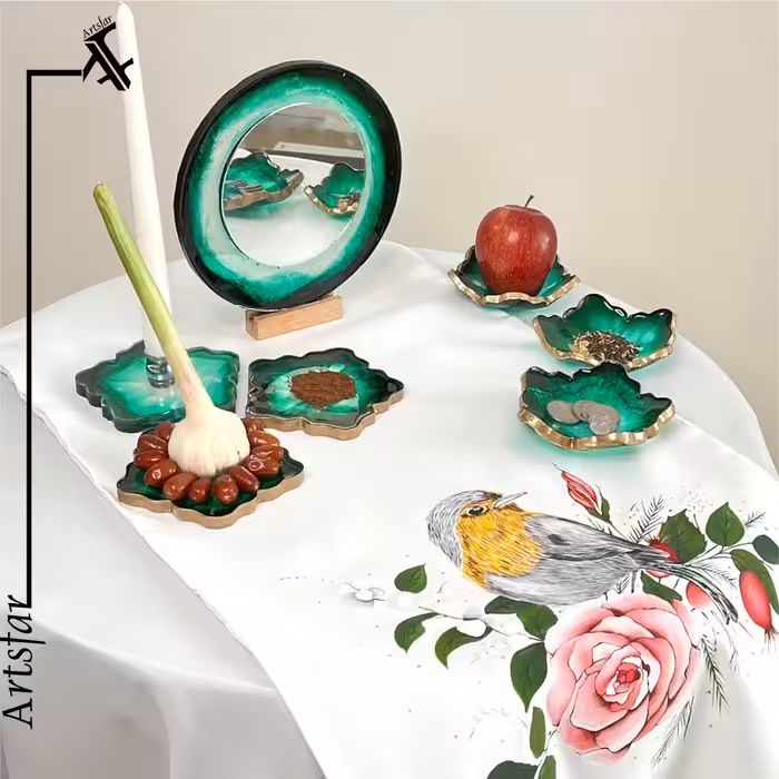 هفت سین سبز  از جنس رزین