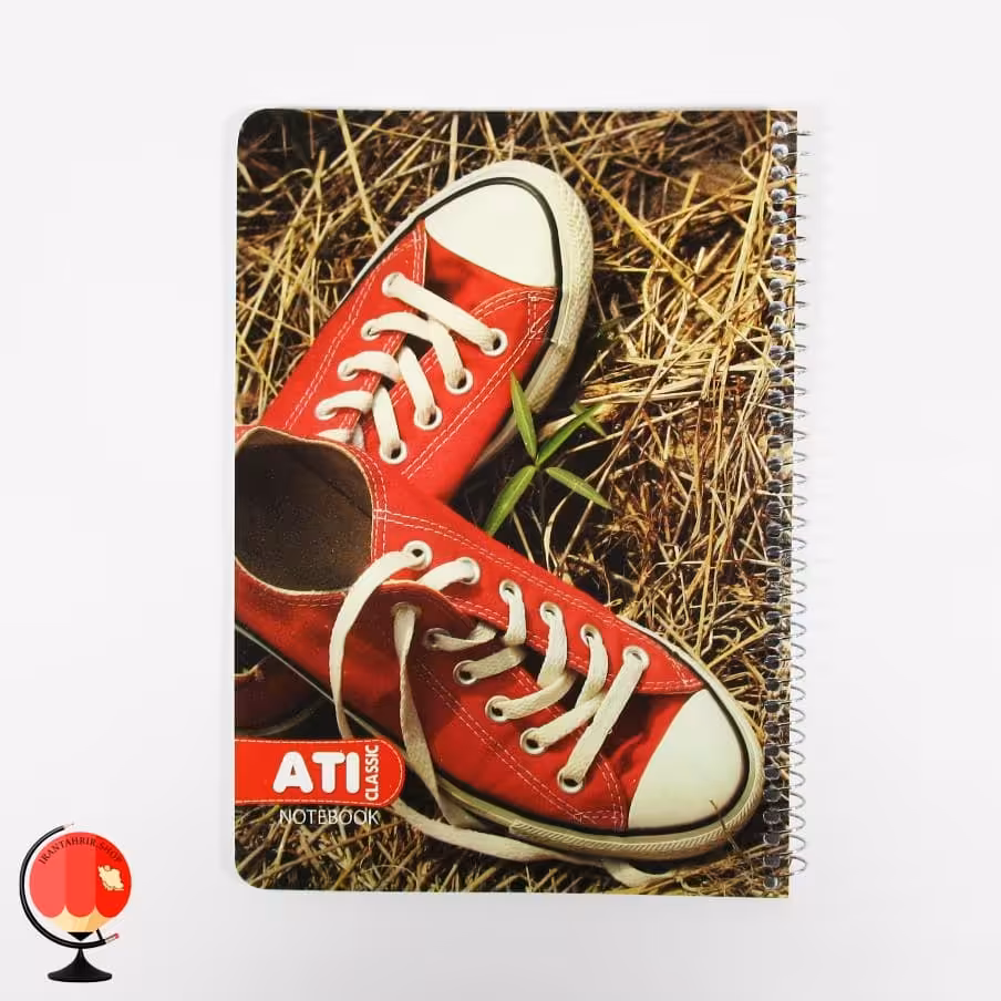 دفتر مشق 80 برگ سیمی طرح کتونی آتی