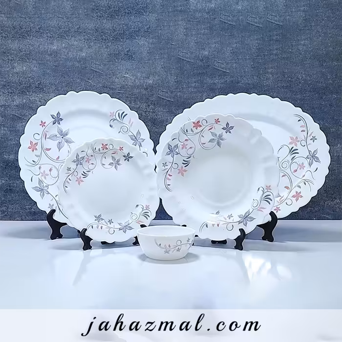 سرویس آرکوپال مقصود طرح یگانه بنفش 25 پارچه