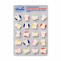 قرص مولتی ویتامین مکیدنی و جویدنی کودکان میولیس 20 عددی Mivolis