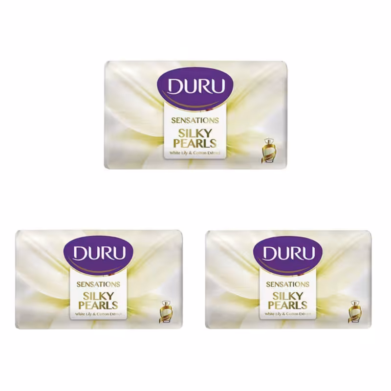 صابون شستشو دورو مدل Silky pearls وزن 125 گرم مجموعه 3 عددی
