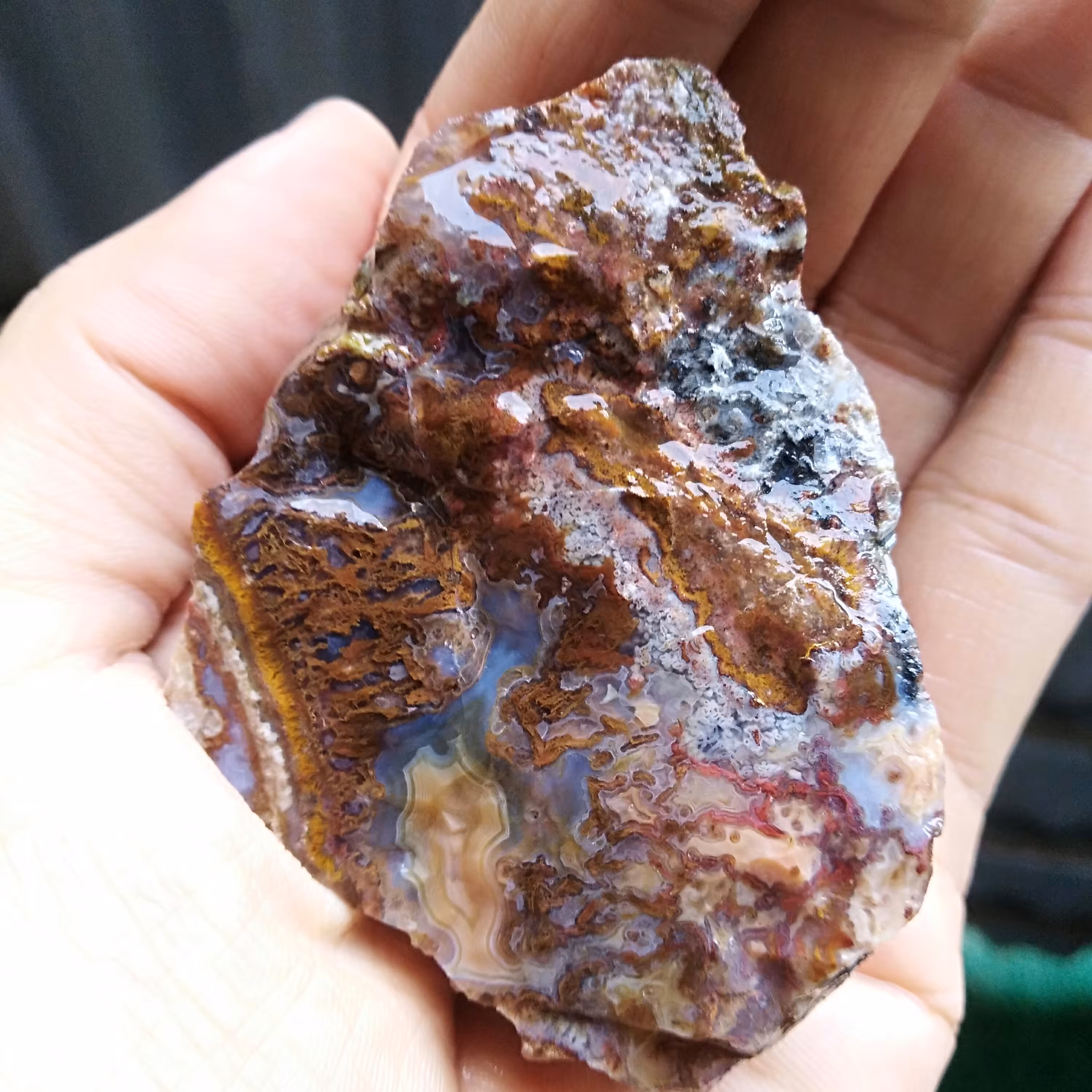 راف عقیق سلیمانی 7رنگ منظره دار محشر کاملا طبیعی