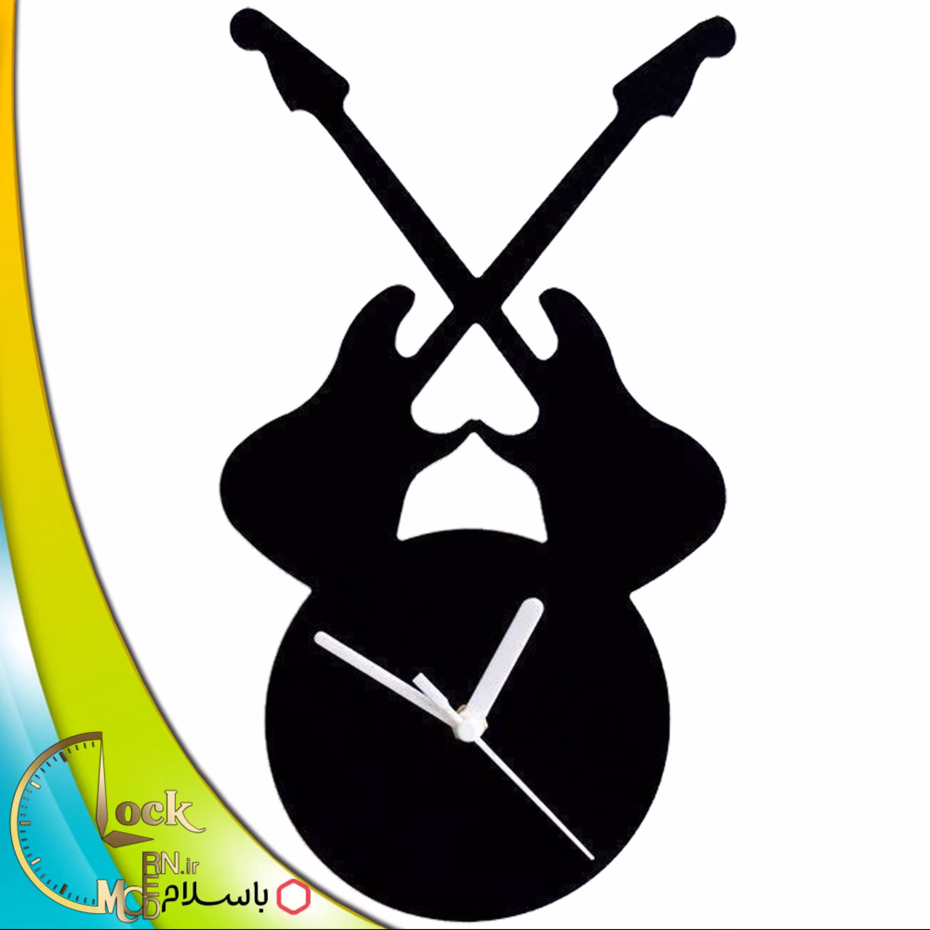 ساعت دیواری طرح گیتار کد 296 (پس کرایه)