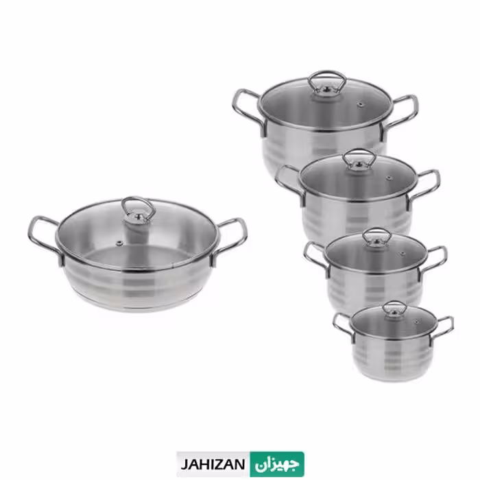 سرویس قابلمه استیل 10 پارچه دستی لوکس
