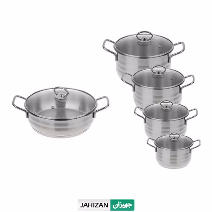 سرویس قابلمه استیل 10 پارچه دستی لوکس