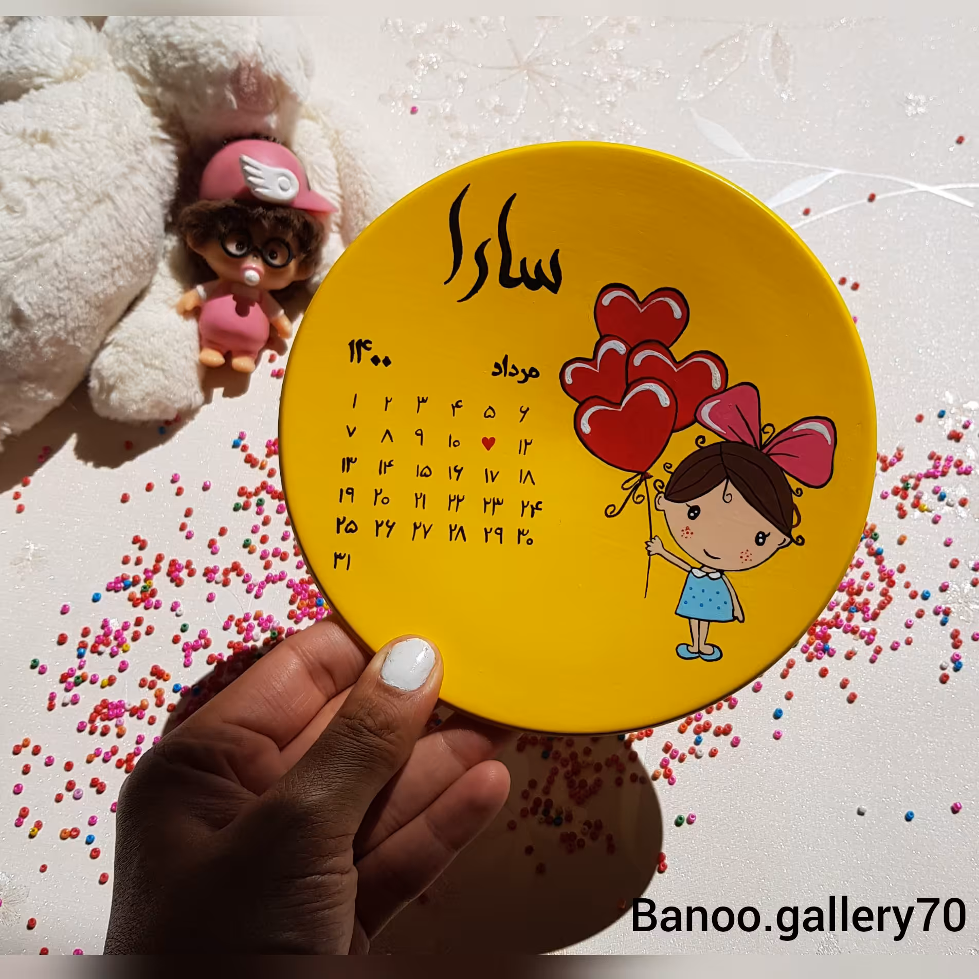 دیوارکوب سفالی گل دختر