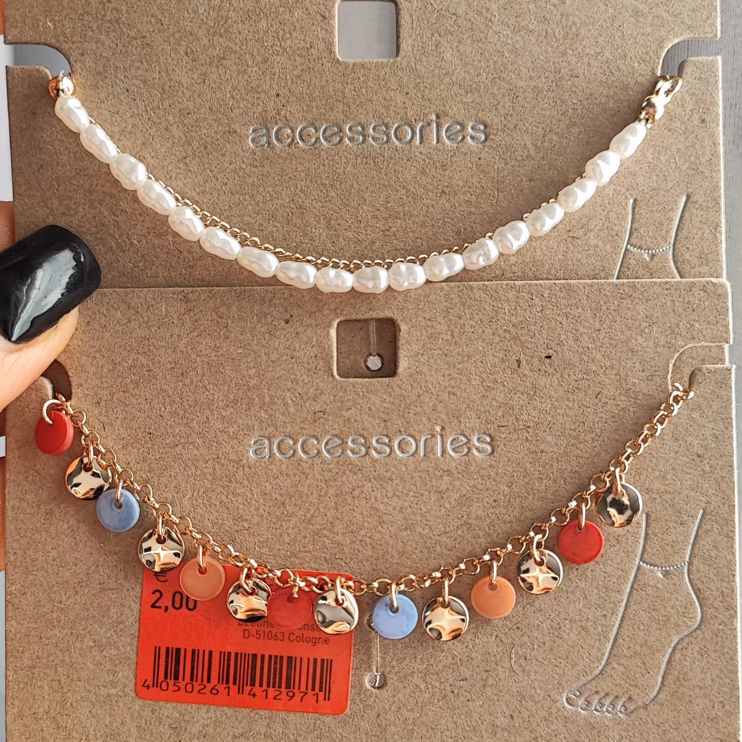 دستبند و پابند  مرواریدی برند اکسسوری آلمانی 