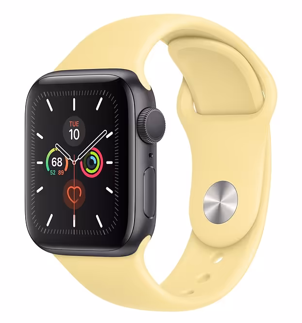 ساعت مچی هوشمند اپل واچ سری 5 40 میلیمتر با بند اسپرت لیمویی
