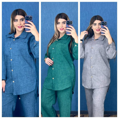 ست تونیک شلوار شانتون 60403