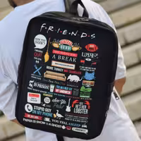 کوله پشتی فرندز جنس  مخمل کوبیده BK0037