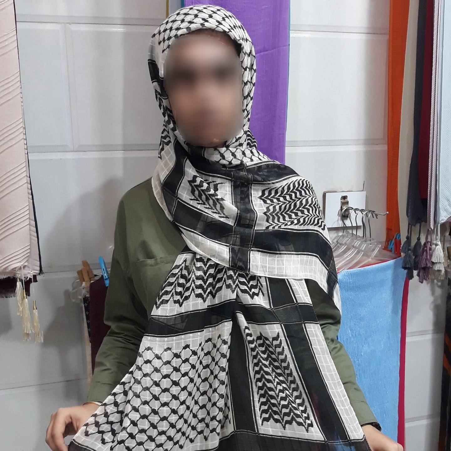 شال نخی چفیه ای