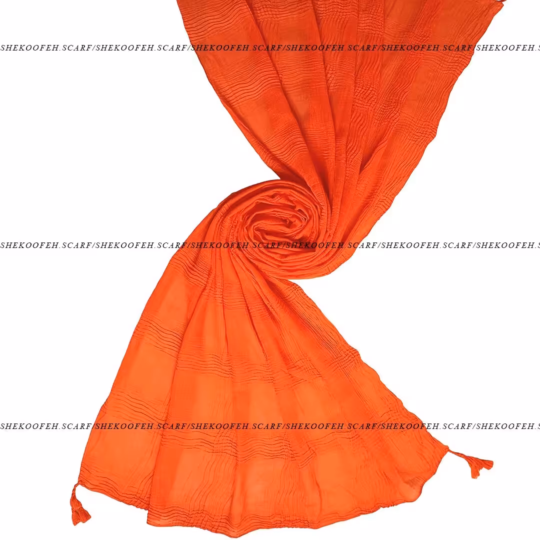 شال سوپرنخ  پلیسه منگوله دار وارداتی بسیار خوشرنگ و لطیف و کاربردی