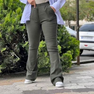 شلوار بوتکات کتان کش 1280