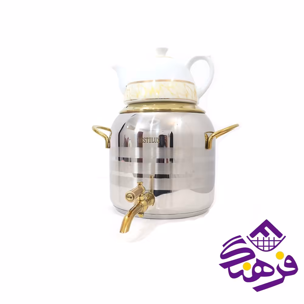 ست کتری و قوری دسته طلایی دستی لوکس