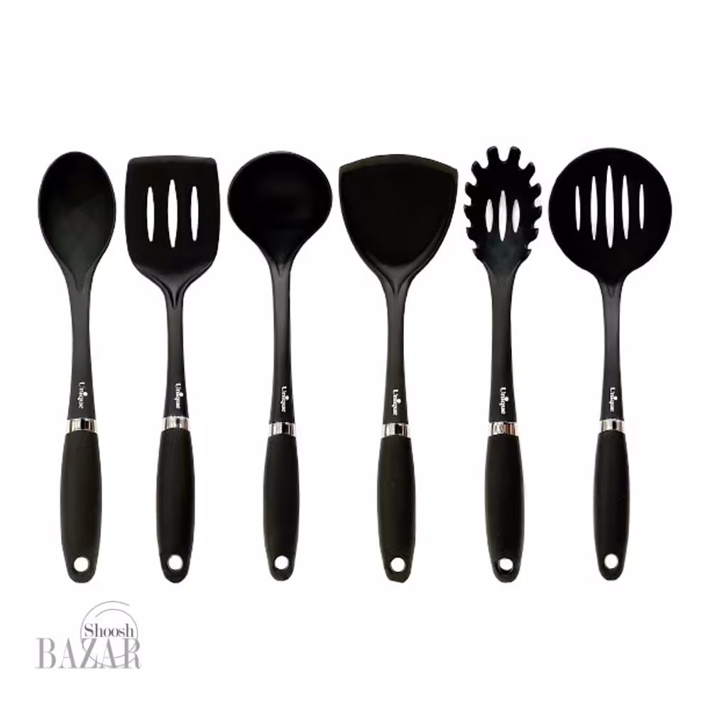 کفگیر و ملاقه دسته پلاستیکی یونیک کد 1190