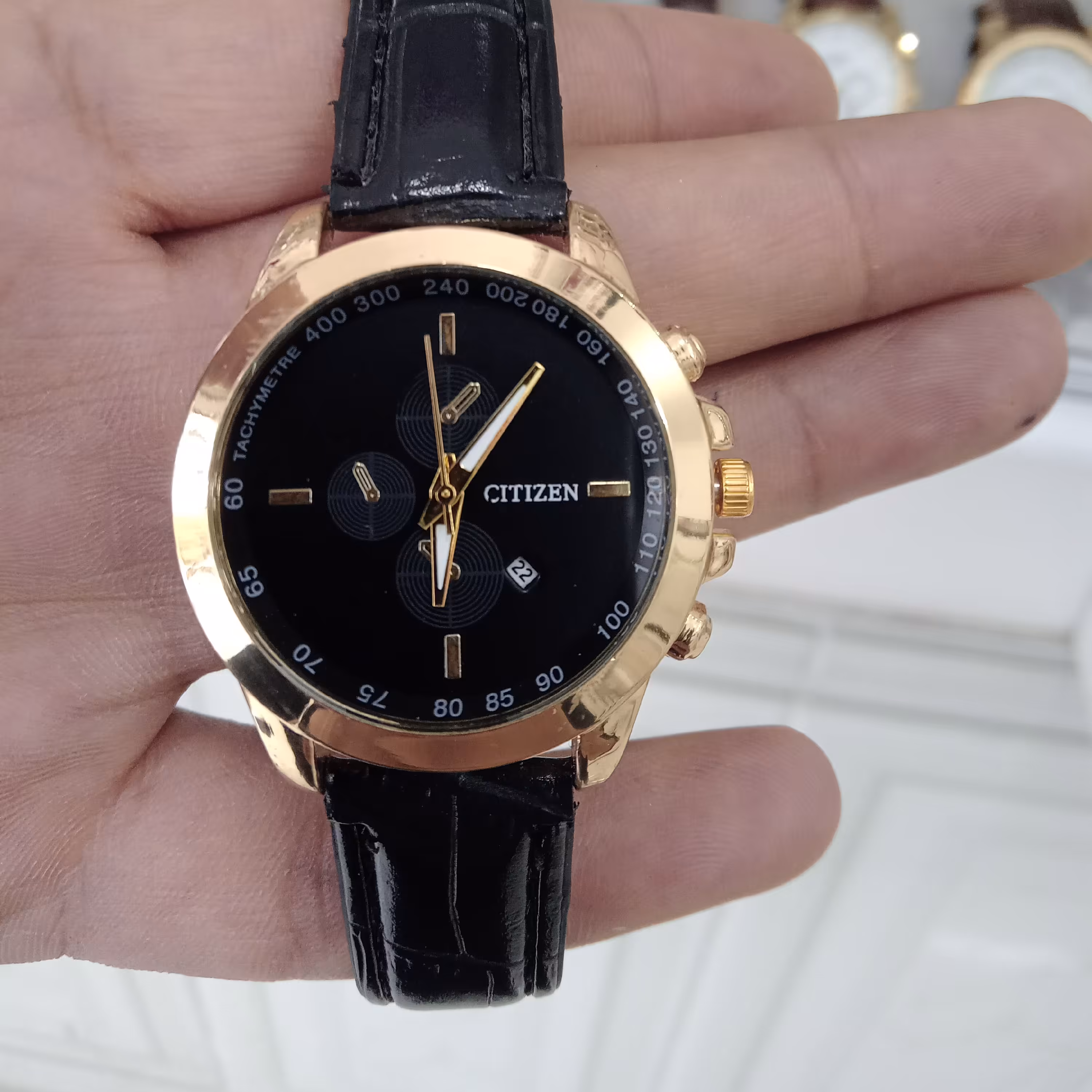 ساعت زنانه سیتیزن تقویم دار طرح 3موتور رنگ ثابت ضدآب ارسال رایگان 