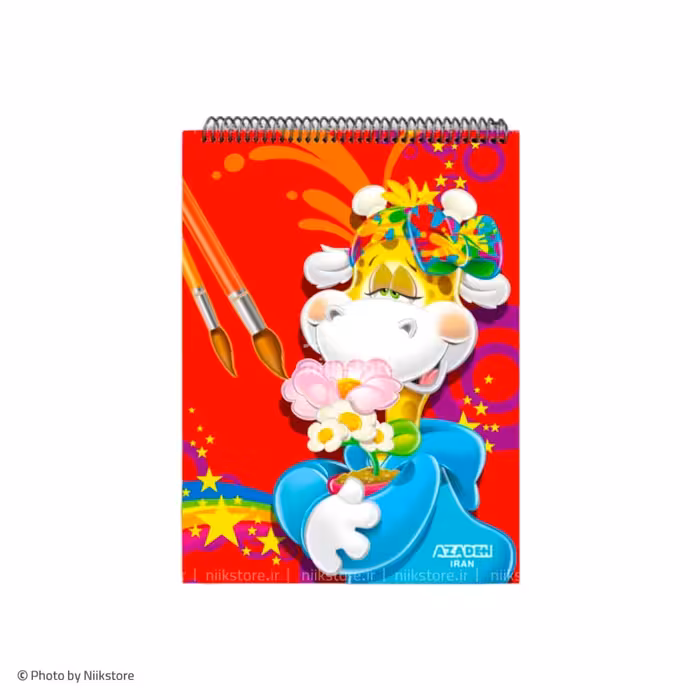 دفتر نقاشی 40 برگ رحلی فنر بالا آزاده کد 149