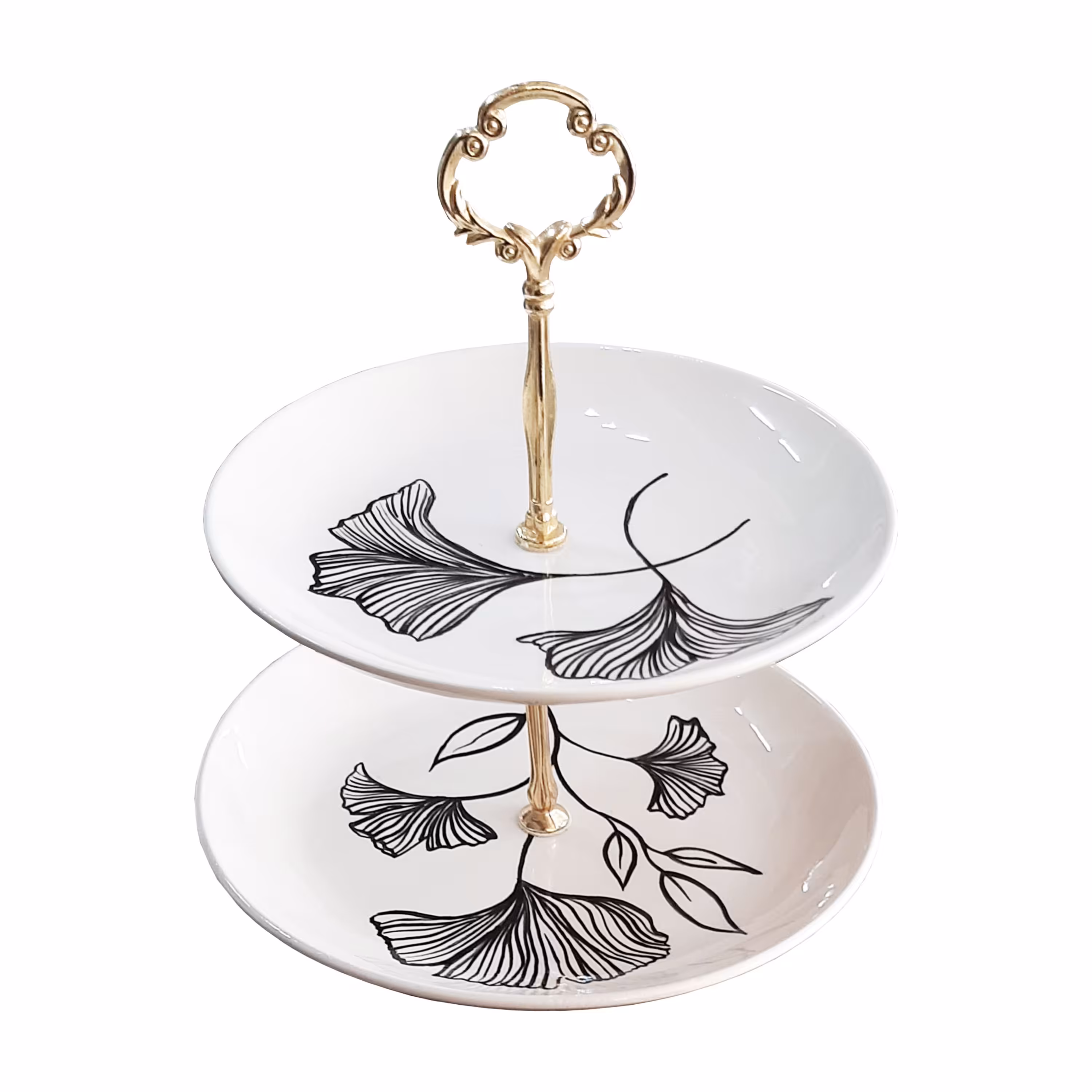 شیرینی خوری سرامیکی طرح گل کد ZP19