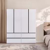برترین کمد دیواری ام دی اف سفید  کد 80127
