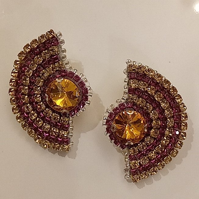 گوشواره جواهر دوزی کد 63