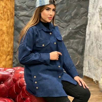 مانتو اسپرت زنانه مخمل کبریتی مدل ناژین