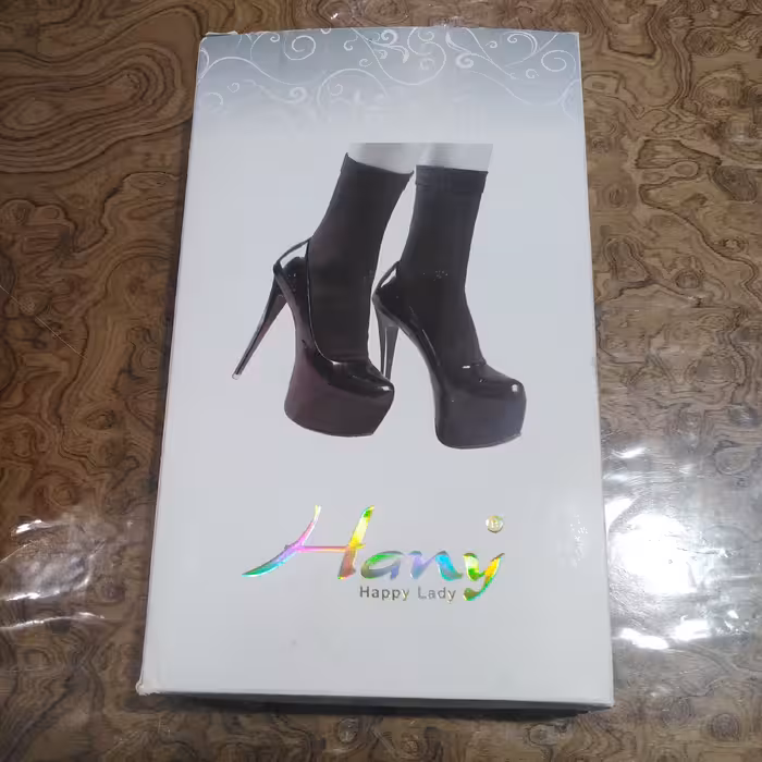 جوراب دوربع نخ 70(ضخیم) مشکی کفه دار برند هانی 