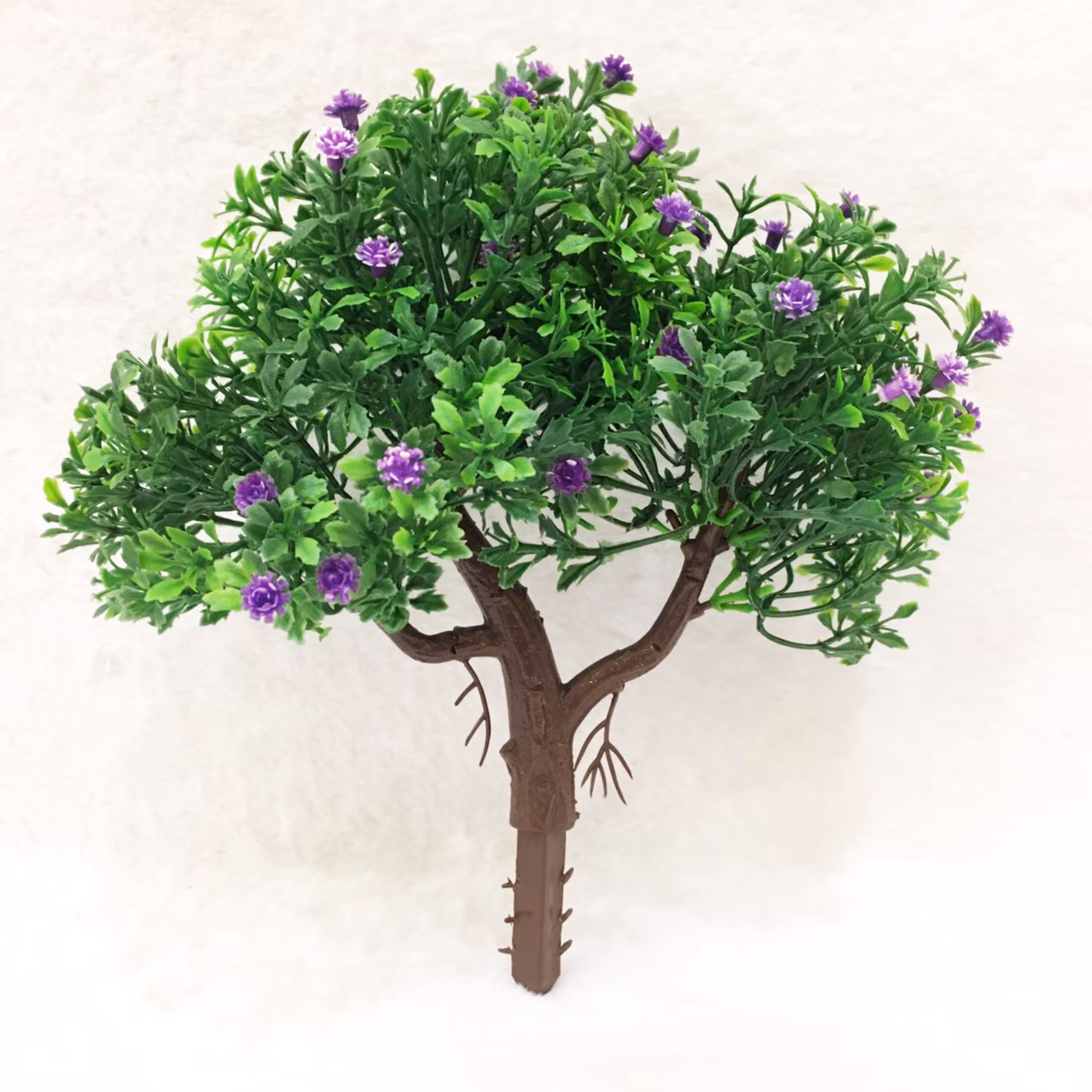 بونسای مصنوعی رنگ گل بنفش ارتفاع 25 سانتی متر