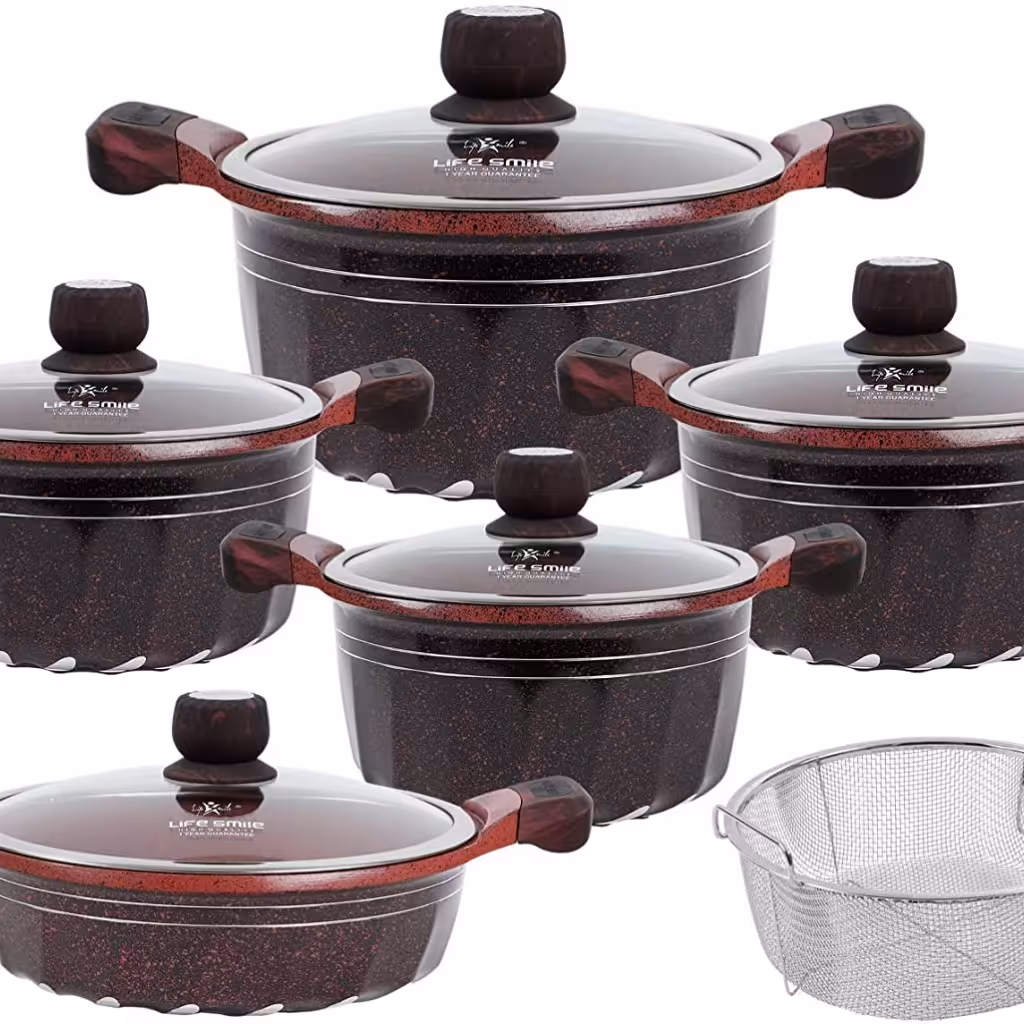 سرویس قابلمه 11 پارچه گرانیتی لایف اسمایل مدل LIFEP2