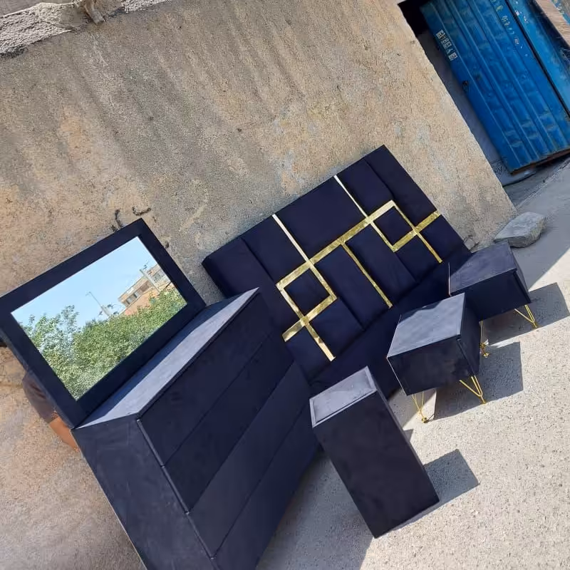 سرویس خواب چهار تیکه(تخت.دراور.دوتا پاتختی)هزینه ارسال با مشتری