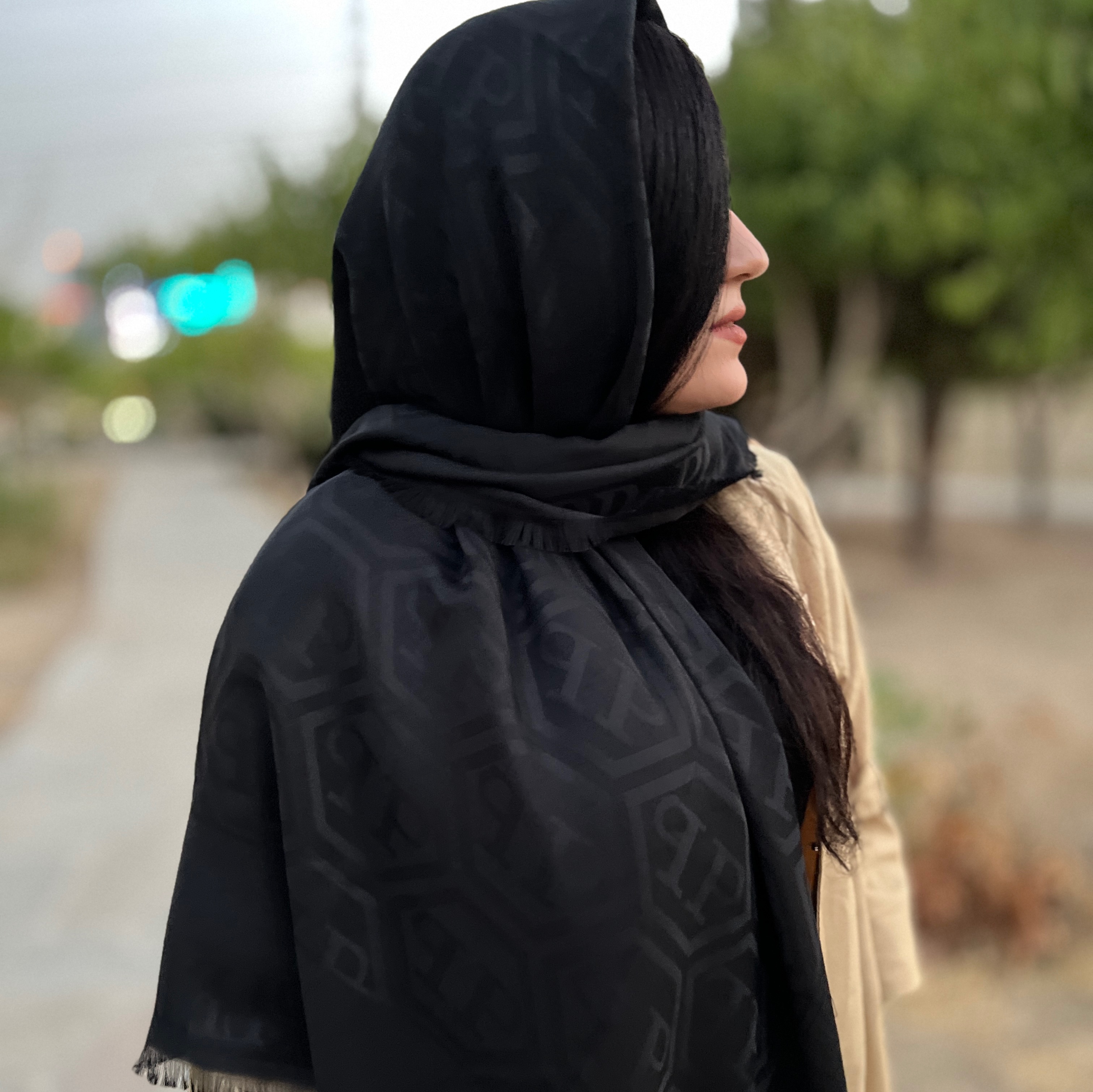 روسری مشکی محرمی جدید قواره بزرگ و 140