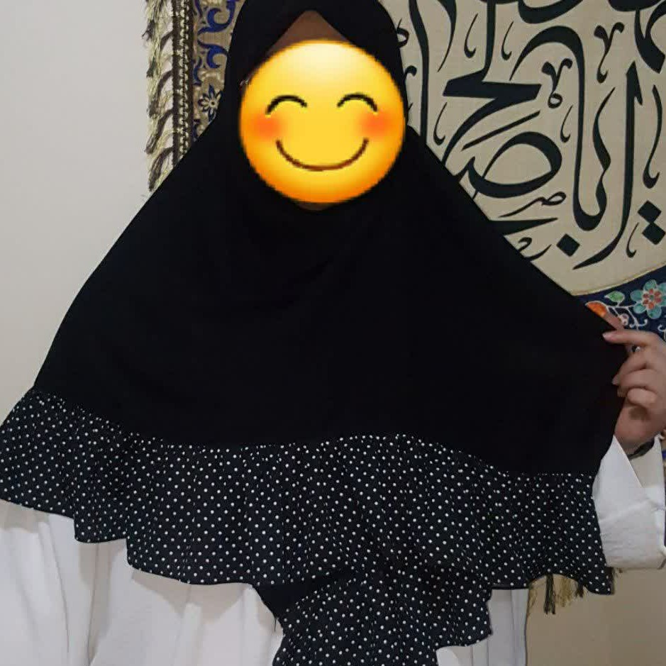 روسری کرپ حریر مشکی محرمی