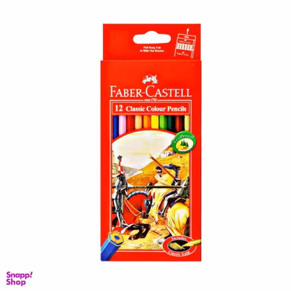 مداد رنگی 12 رنگ فابر کاستل کد 001