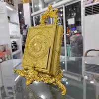 جا قرآنی سایز کوچک رنگ ثابت با پایه تمام فلز کیفیت عالی 