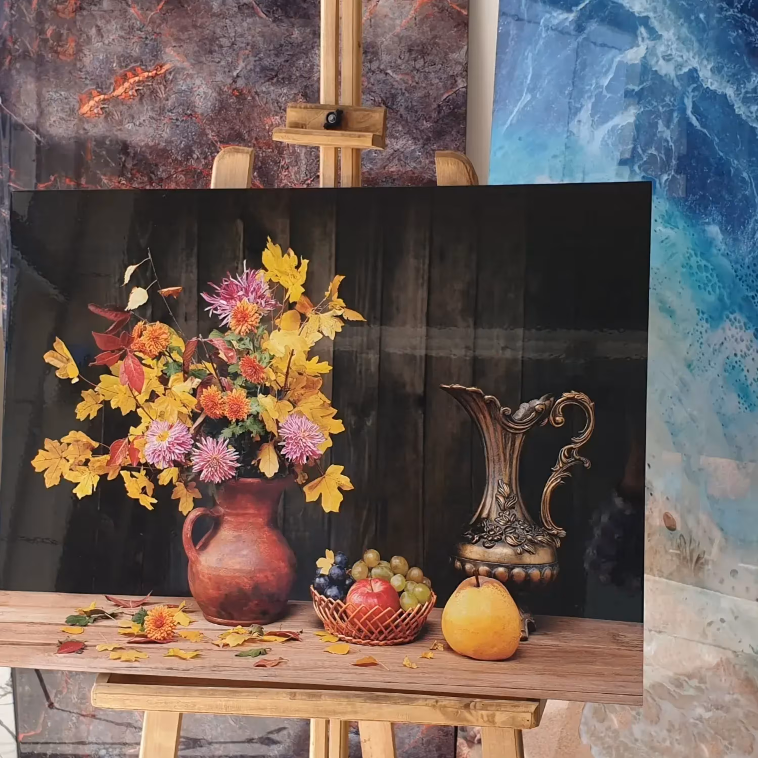 تابلو نقاشی طرح گلدان