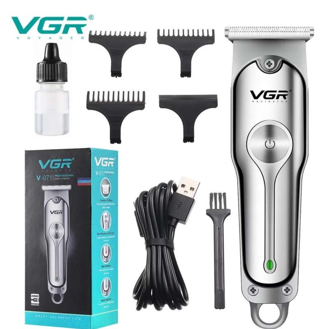 ماشین اصلاح سر و صورت و خط زن حرفه ای شارژی وی جی آر مدل V-071