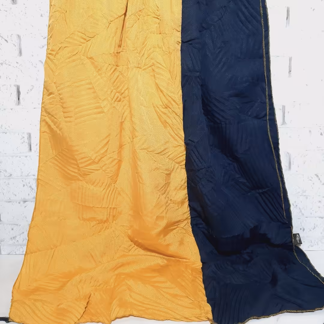 شال نخ پلیسه چروک دو رنگ