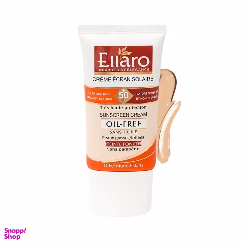 کرم ضد آفتاب الارو (Ellaro) مناسب پوست های چرب با SPF50 رنگ بژ طبیعی حجم 40 میلی‌لیتر