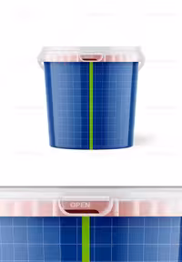 موکاپ سطل پلاستیکی | گرافیک با طعم تربچه