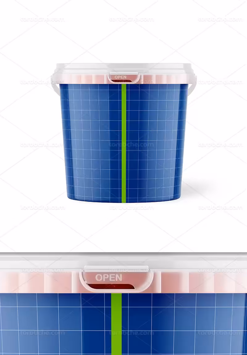 موکاپ سطل پلاستیکی | گرافیک با طعم تربچه