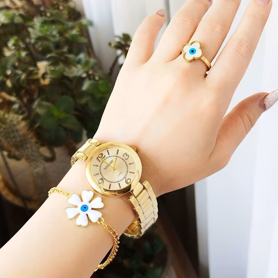 ست ساعت و دستبند دخترانه و زنانه فوق العاده 