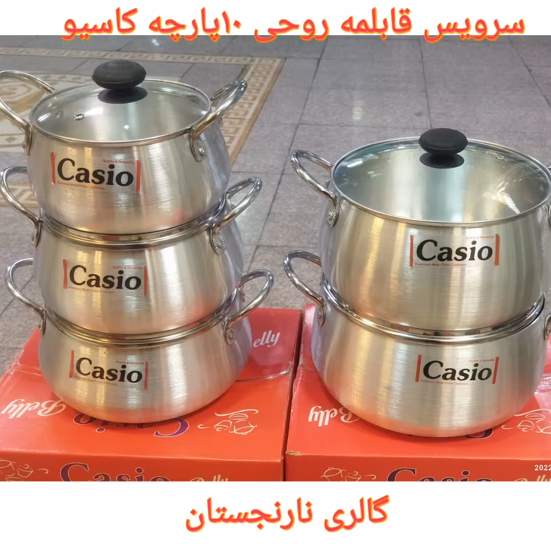 سرویس قابلمه روحی 10 پارچه  مارک کاسیو با ارسال رایگان