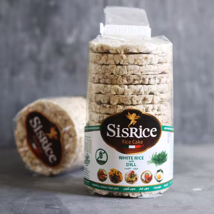 سیس رایس کیک برنجی رژیمی میان وعده رژیمی با طعم شوید