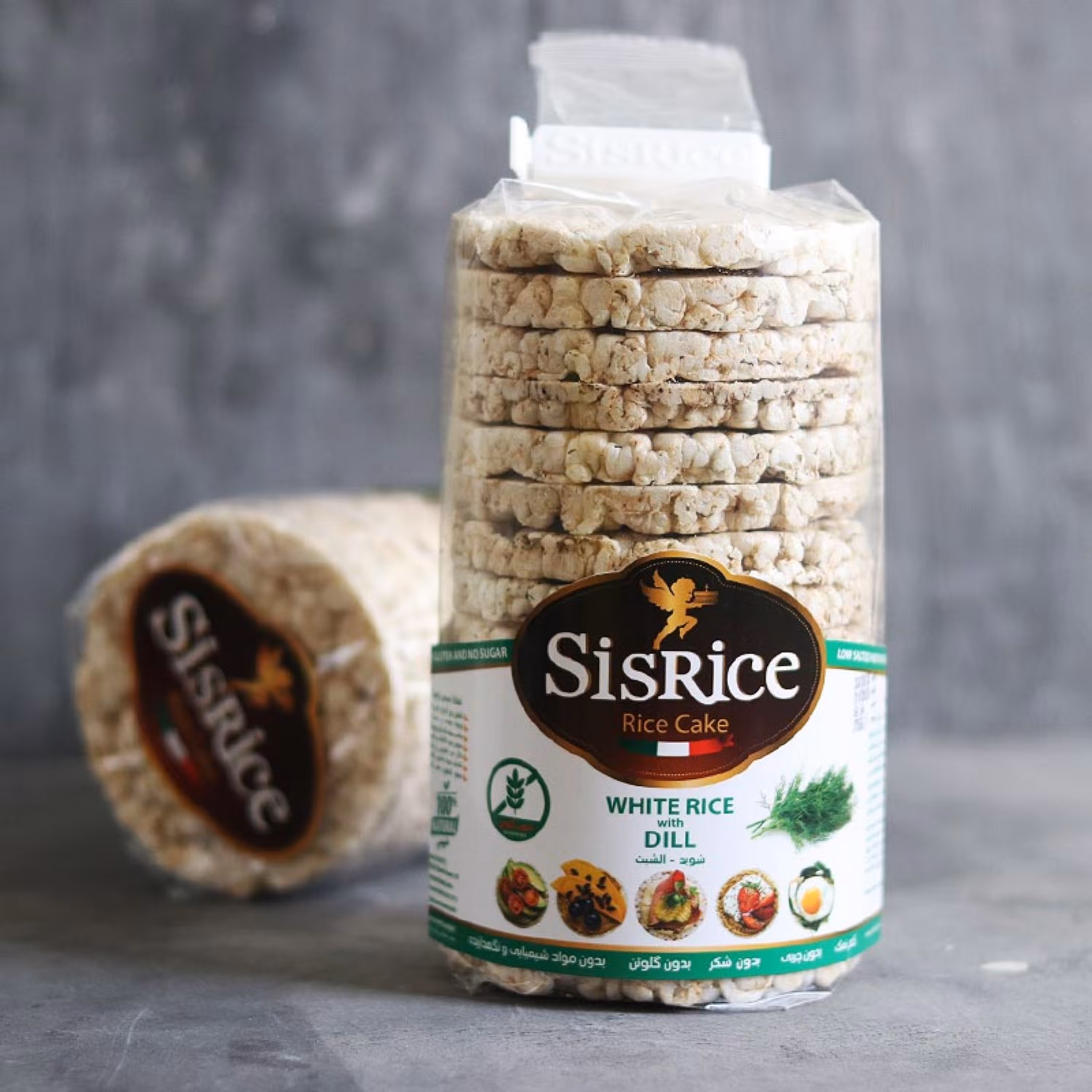 سیس رایس کیک برنجی رژیمی میان وعده رژیمی با طعم شوید