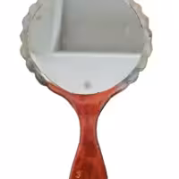 آینه دستی رزینی قرمز سفید دستساز