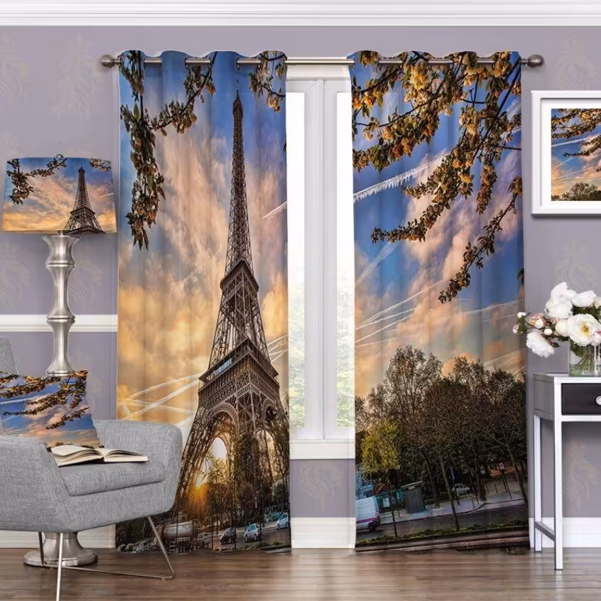 پرده چاپی  پانچ  طرح   نقاشی و منظره  کد1645