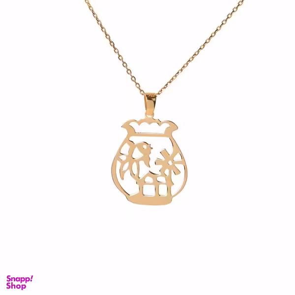 گردنبند طلا 18 عیار زنانه شمیم گلد گالری مدل تنگ ماهی