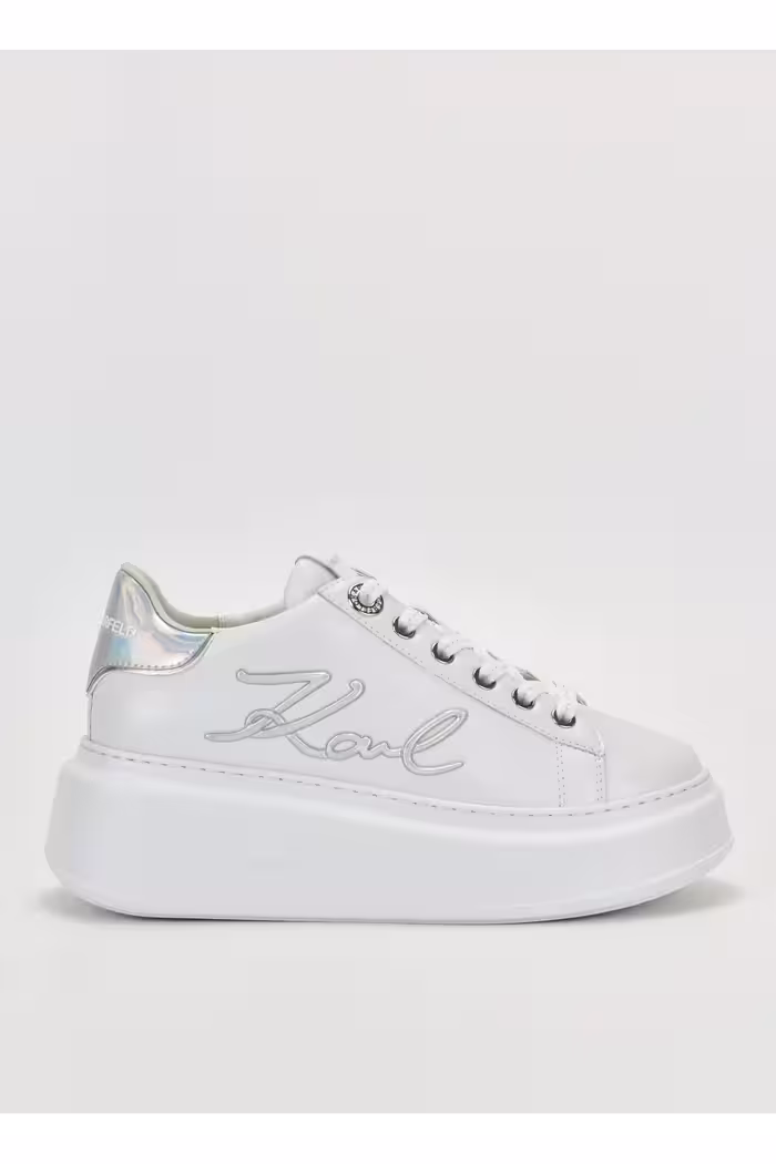 اسنیکر سفید زنانه کفش ورزشی چرمی 01S Karl Lagerfeld