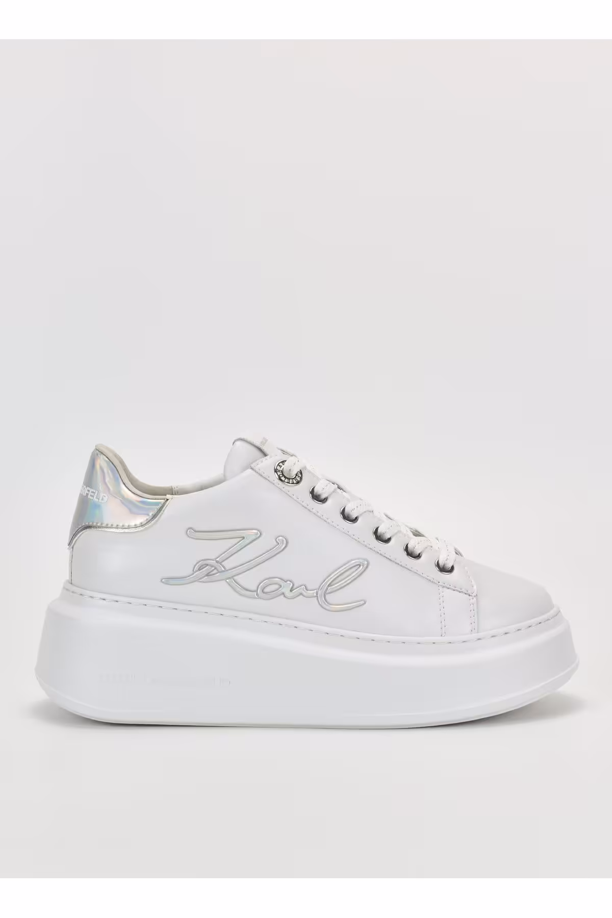 اسنیکر سفید زنانه کفش ورزشی چرمی 01S Karl Lagerfeld