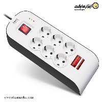محافظ دیجیتال شش خانه پارت الکتریک با کابل 18 متری مدل 8794