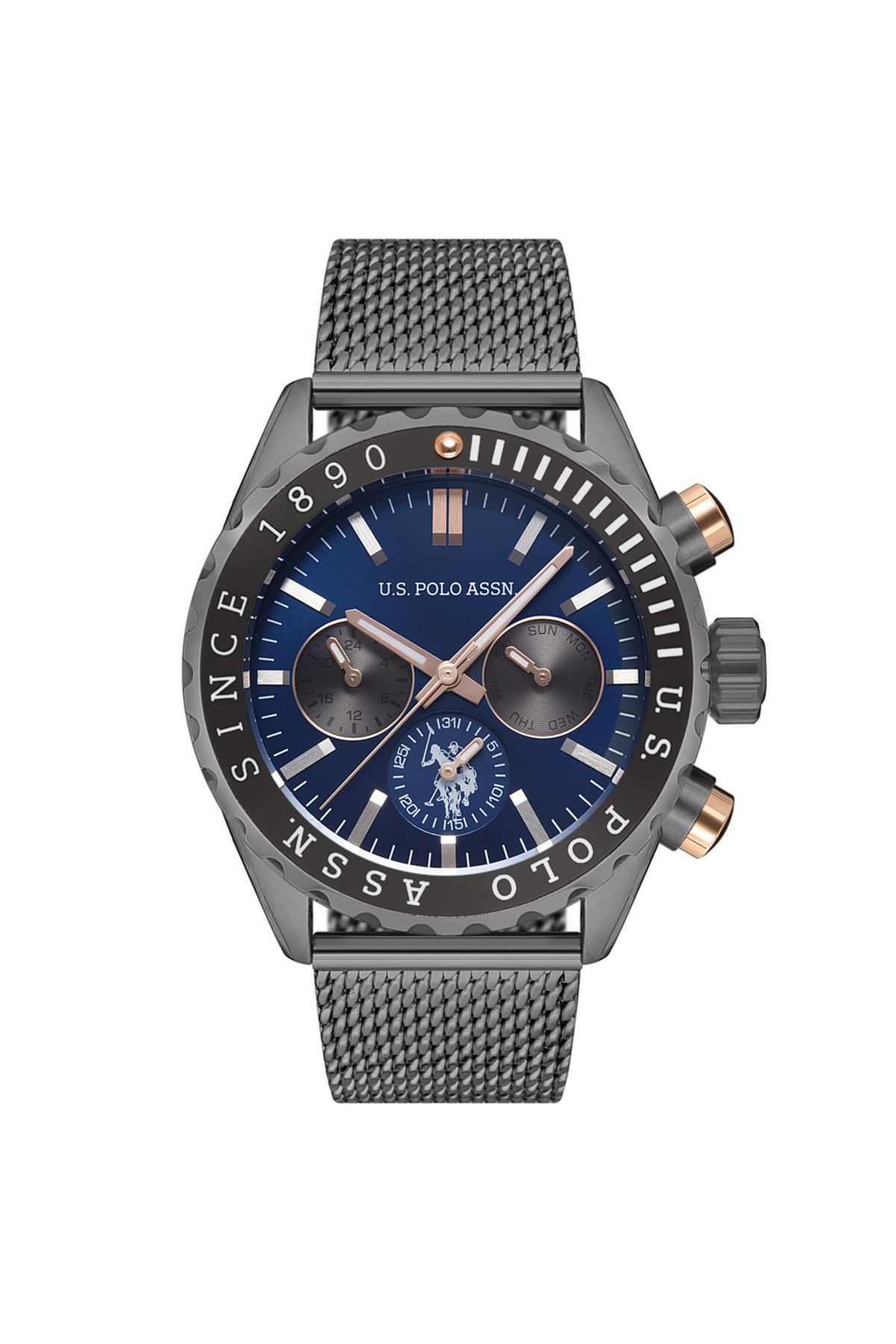 ساعت خاکستری مردانه USPA1025 03 مچی اورجینال US Polo Assn